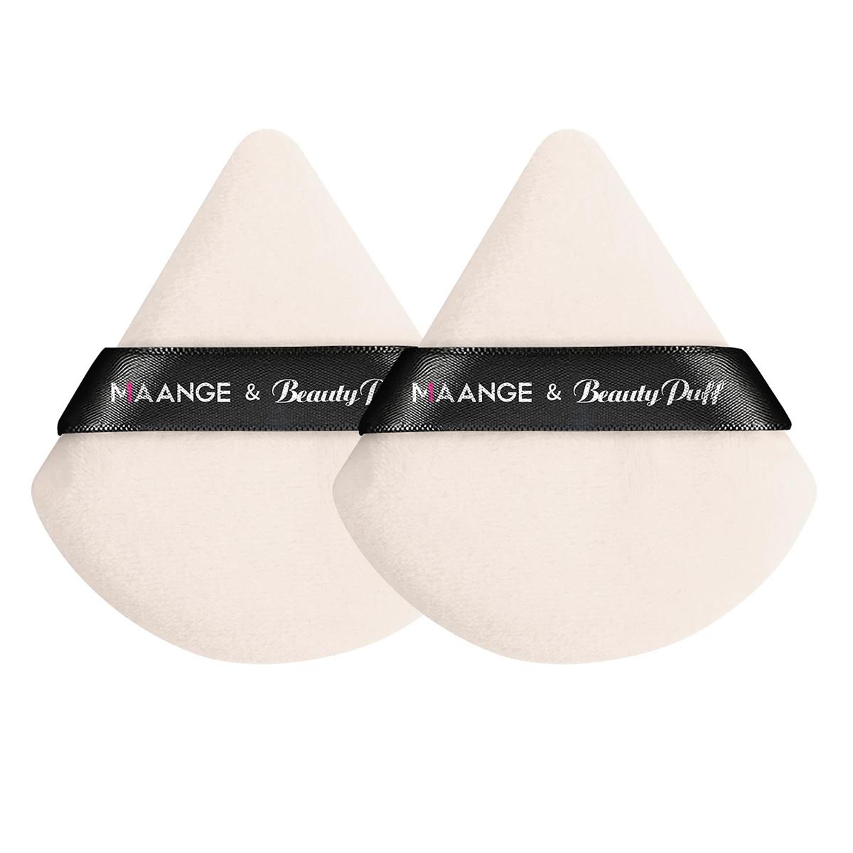 Maange-Ensemble de pinceaux de maquillage triangulaires, houppette à poudre, correcteur, fard à barr