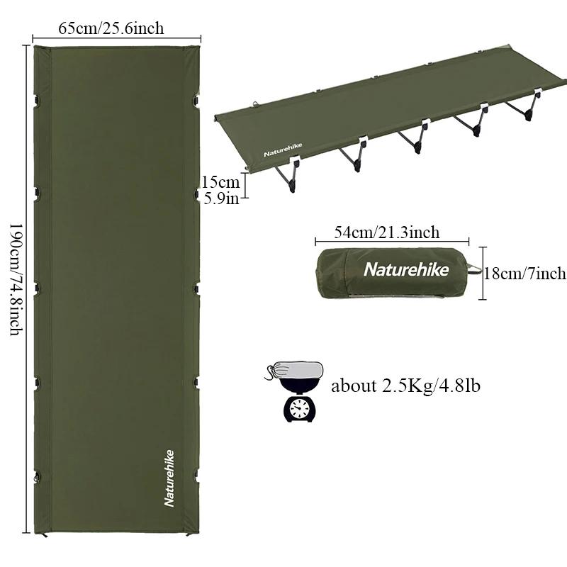 Natureifa Xjc05-Lit de Camping Pliant, Compact, Ultraléger, Voyage, Pêche, Plage, Couchage en Plein