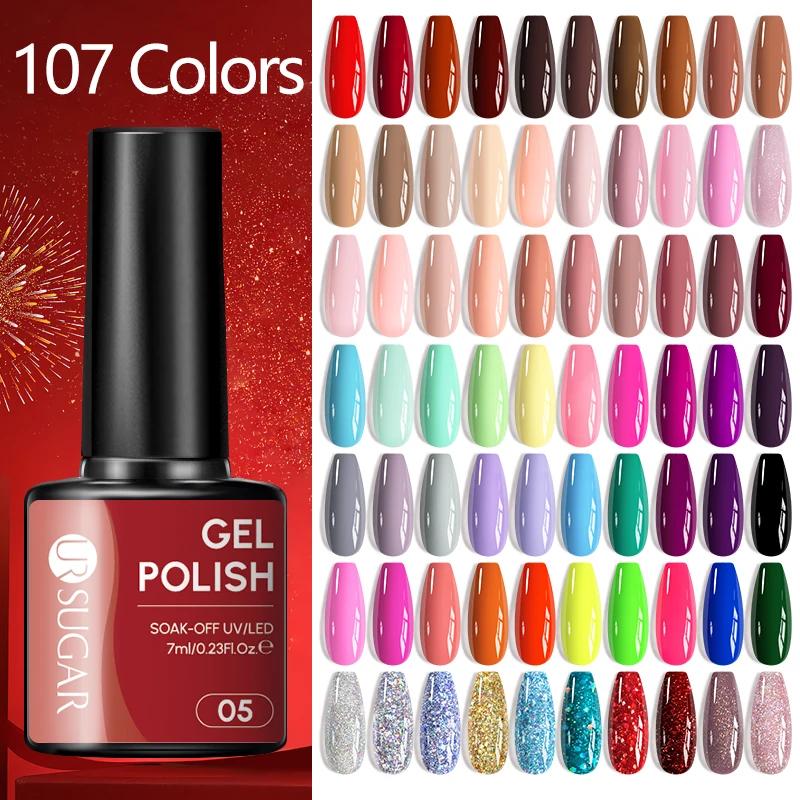 UR SUGAR 7ML Gel à ongles Fresh Macaron 107 couleurs, tout pour la manucure, semi-permanent, à retir