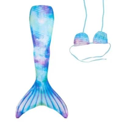 Queue de sirène natation enfant adulte - Costume cosplay avec monopalme pour fête