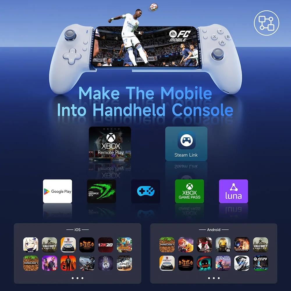 Manette de jeu mobile EasySMX M15 Type C à capteurs Hall pour téléphones Android et iPhone 15/16, co