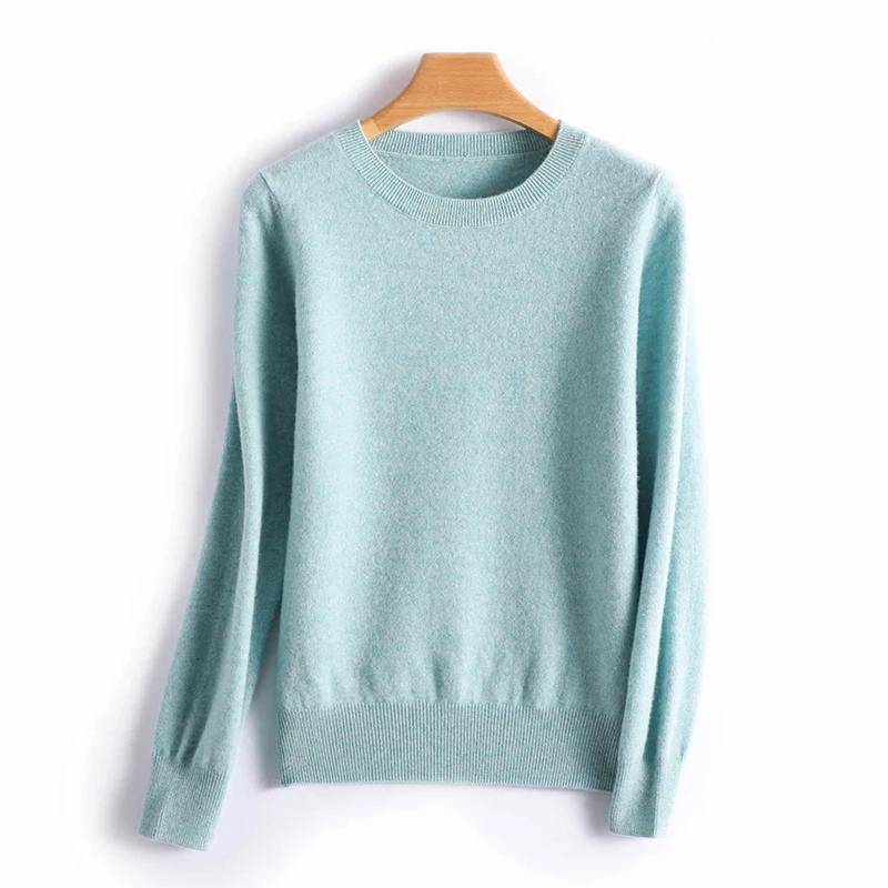 Pull fin à col rond pour femme, haut tricoté décontracté, sous-couche courte, à la mode, 18 couleurs