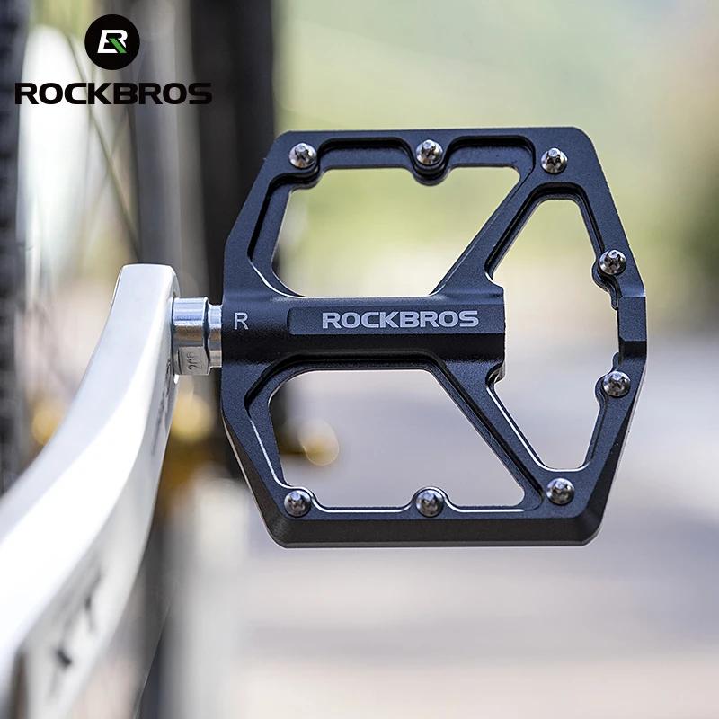 ROCKBROS – pédales de vélo antidérapantes en alliage d'aluminium, roulement scellé ultraléger, acces