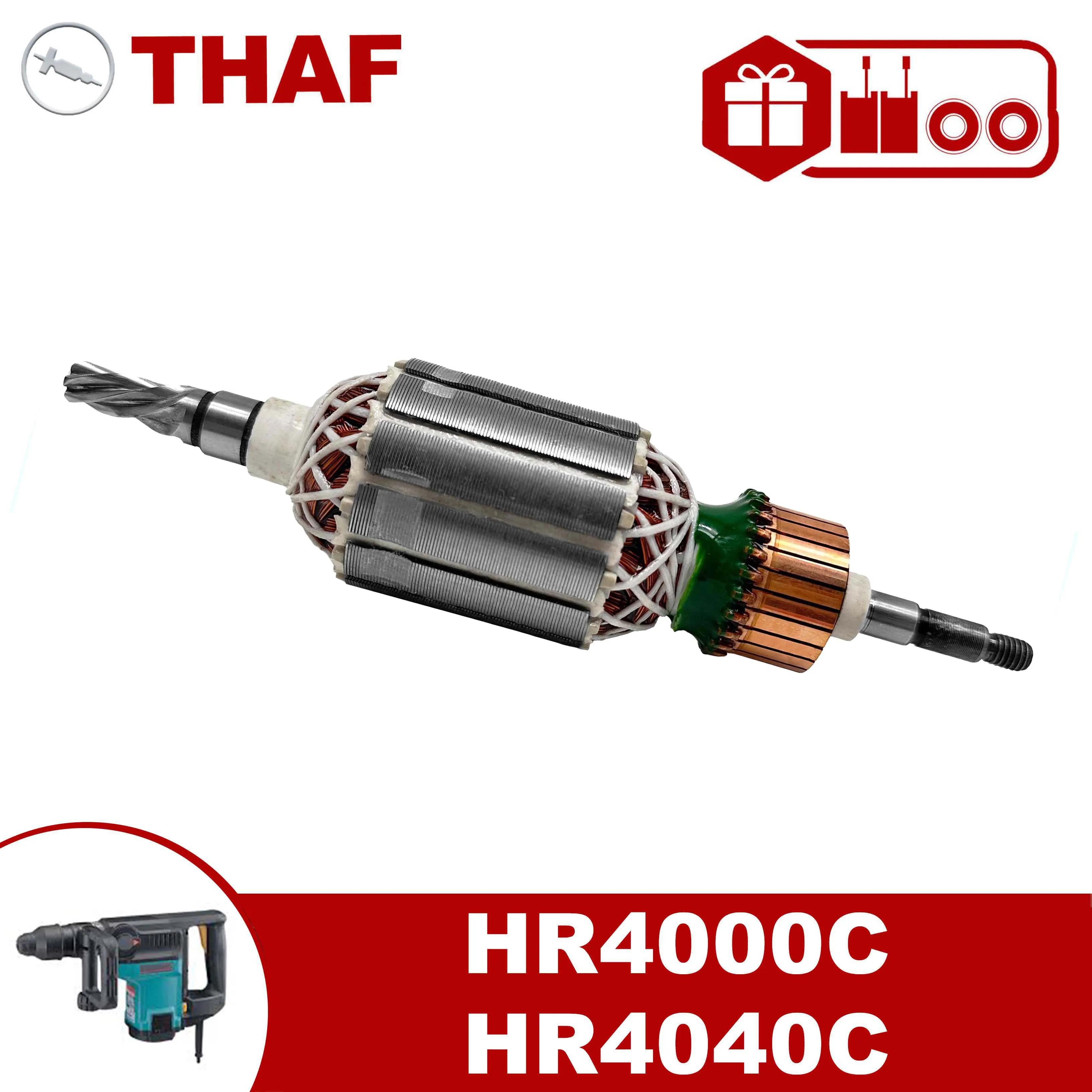 AC 220V 240V HR4000C Induit Rotor pour MAKITA Marteau Perforateur Pièces de rechange Perceuse à perc