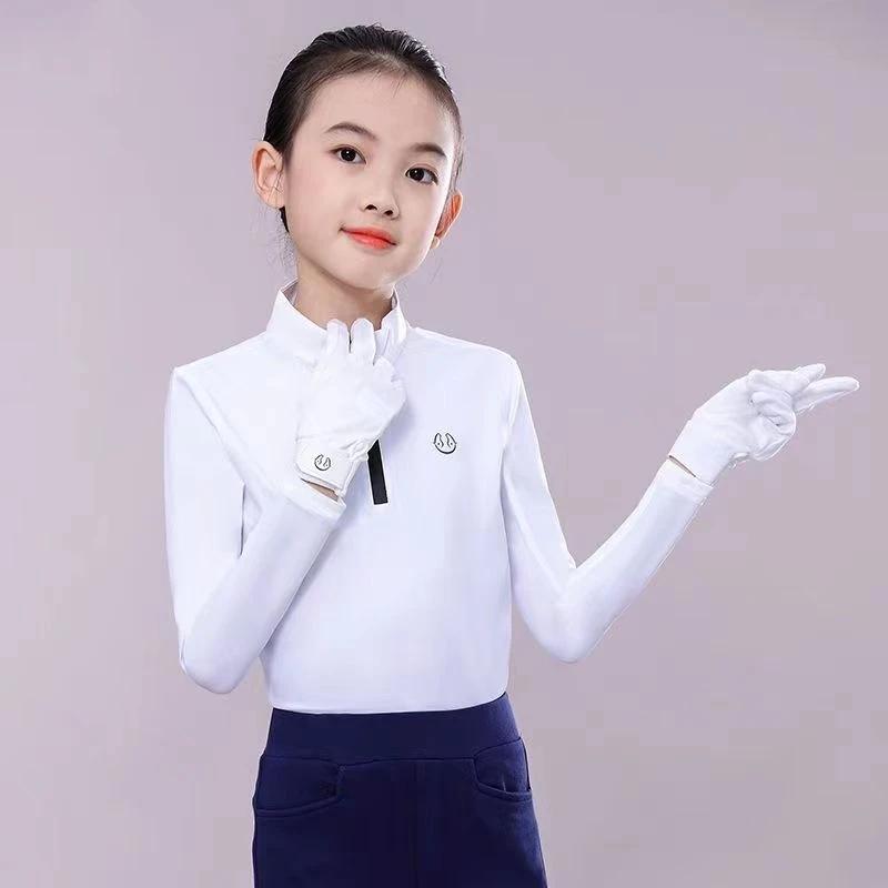 Ensemble de vêtements d'équitation pour enfants, pantalons d'équitation, t-shirts, culottes, combina