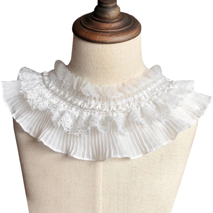Ruban en dentelle extensible blanc et noir de 1 yard, garniture à volants élastique pour la couture