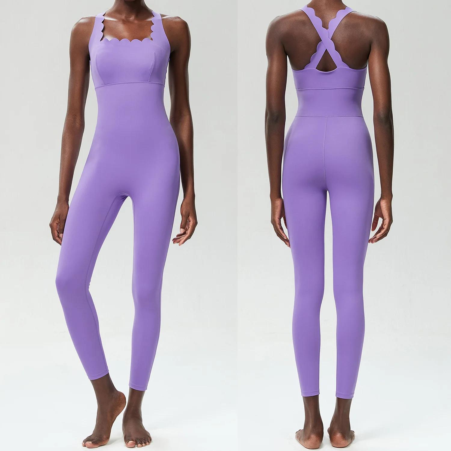 Combinaison de sport une pièce pour femme, extensible, douce, ajustée, respirante, super extensible,