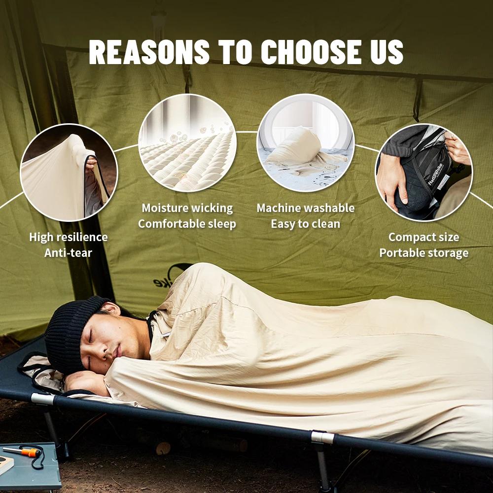 NATUREIFA-Sac de Couchage à Haute artificiel asticité, Revêtement Ultraléger, Portable, Drap de Voya