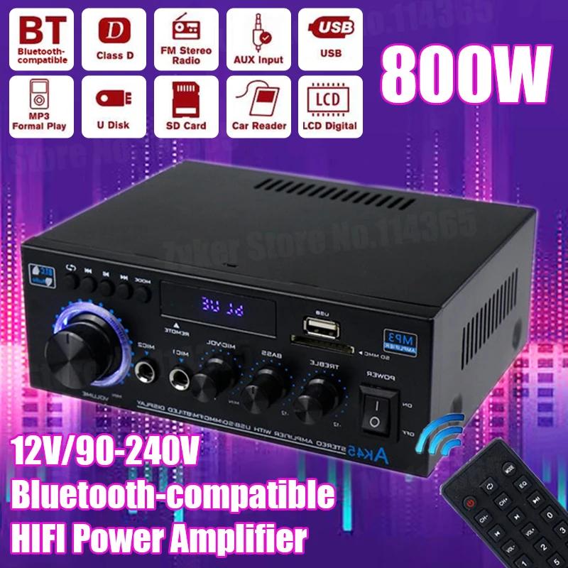 AK45/AK35 800W amplificateur de puissance domestique 2 canaux Bluetooth 5.0 Mini amplificateur de so