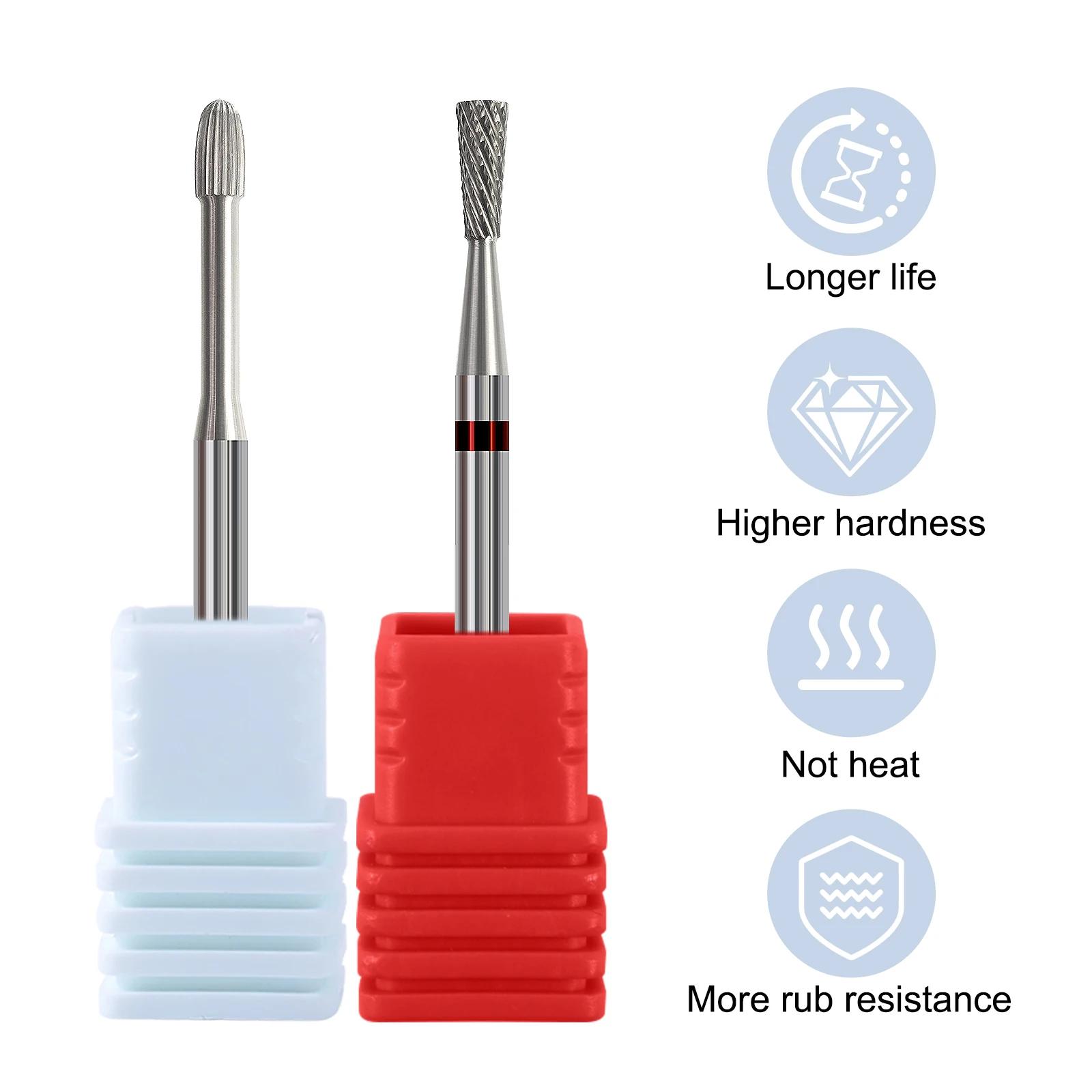 Tête de polissage en acier au tungstène pour Nail Art, pour manucure rapide, élimination des peaux m