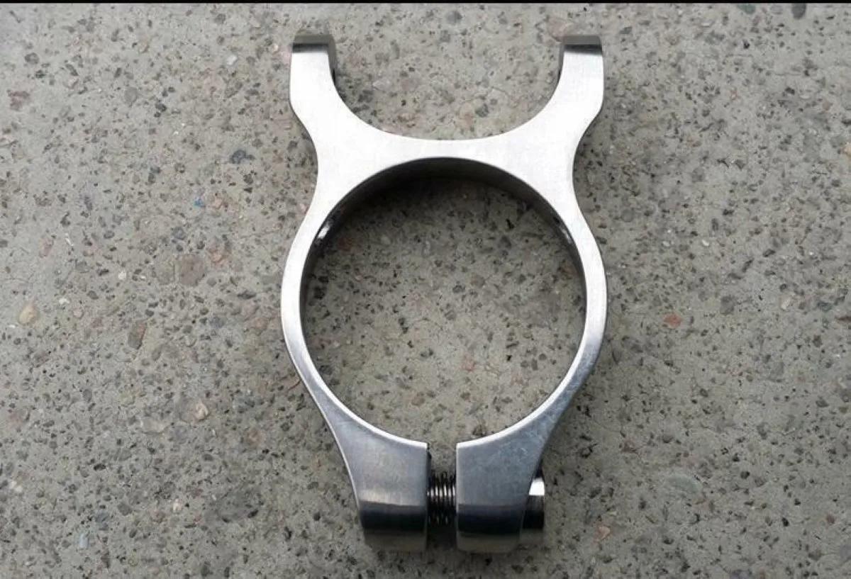 Collier de fixation double tête en alliage de titane 31,8/34,9 mm pour tube de selle de VTT/vélo de