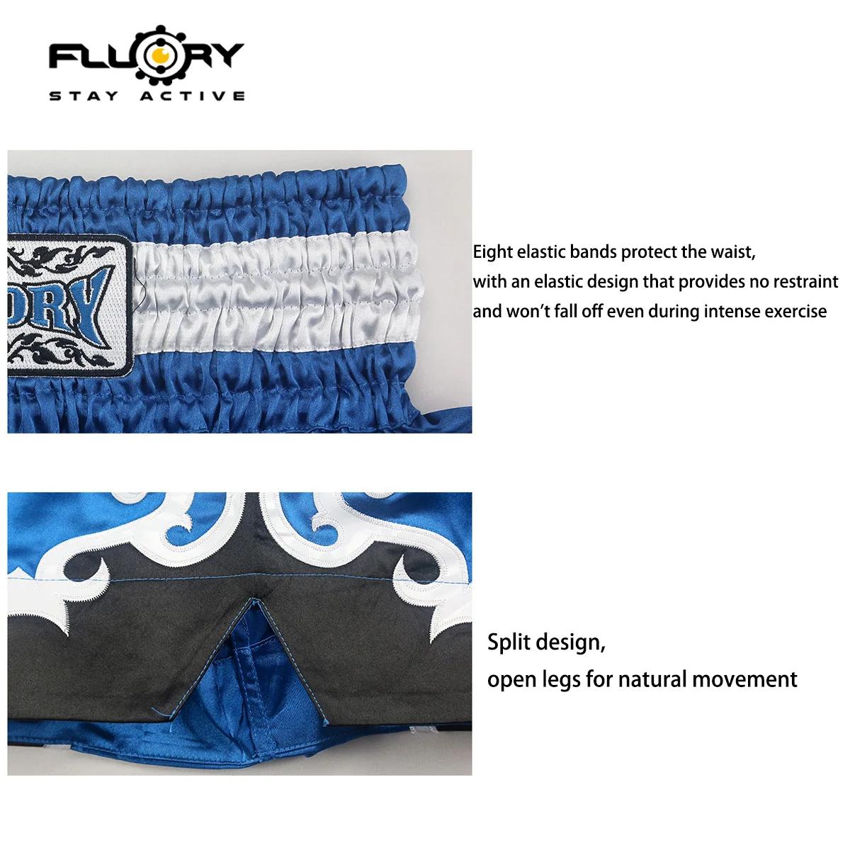 FLOURY Tai Shorts de boxe pour hommes et femmes Vêtements d'entraînement d'arts martiaux Pantalons d