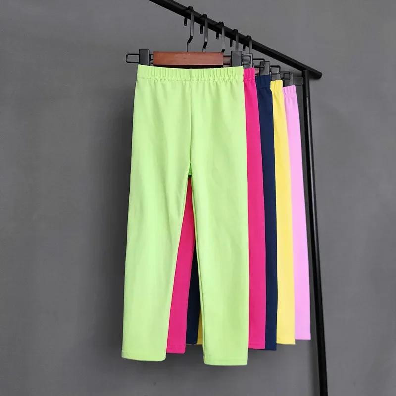 Leggings moulants solides pour enfants, pantalons pour documents, pantalons pour enfants, pantalons