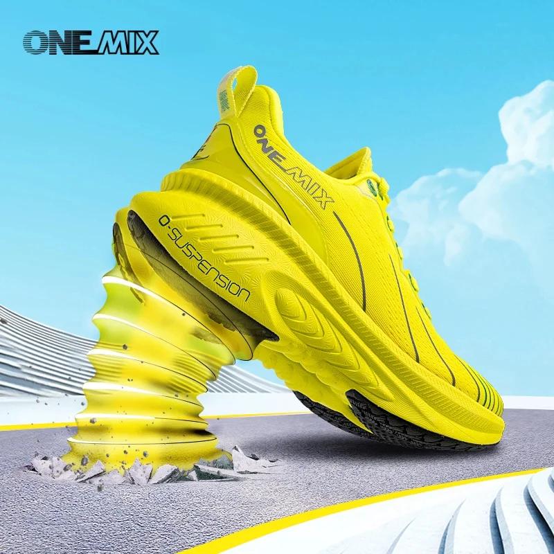ONEMIX-Chaussures de course à lacets pour hommes, baskets d'athlétisme, de sport, d'extérieur
