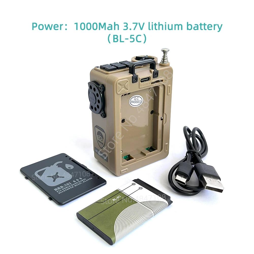 Radio Portable Mini poche FM AM MW SW WB récepteur pleine bande écran LCD lecteur de musique Support