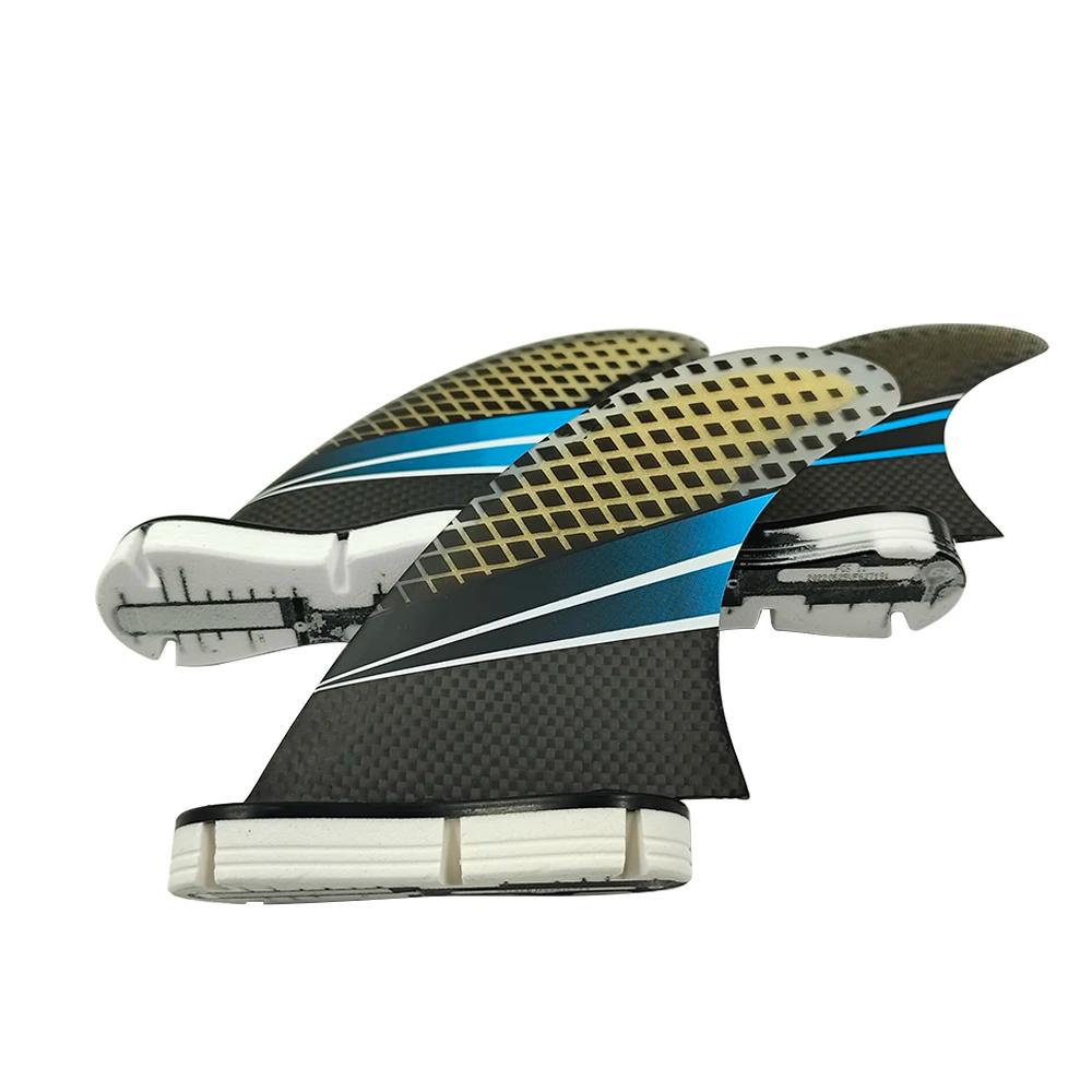 Ailerons de surf en fibre de carbone, G5/G7 LeicFins UPSURF FCS 2, stabilisateur double onglets, 2 L