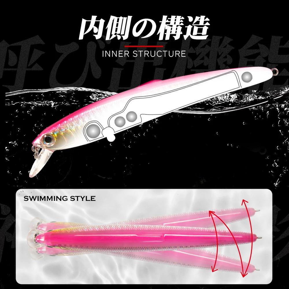 Leurre de pêche Hunthouse Saruna Minnow, jerkbait flottant, 90/125/147 mm, wobbler, leurre dur, pêch