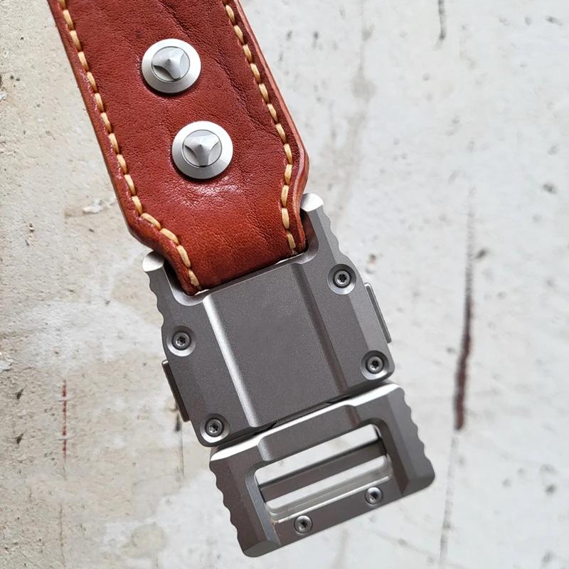 EDCTitanium-Ceinture DulWaist en alliage pour homme, ceinture extérieure d'alpinisme, poignées rapid