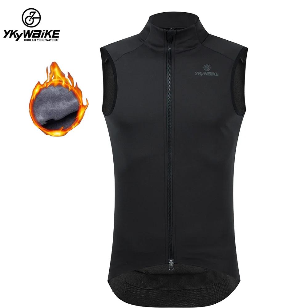 YKYWBIKE hiver cyclisme gilet coupe-vent imperméable polaire gilet vtt vélo vélo vêtements sans manc
