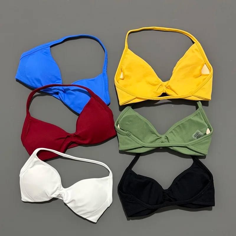 Histello sport soutien-gorge à bretelles femmes Yoga débardeur soutien-gorge sans couture haut souti