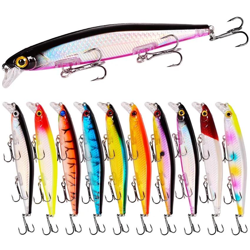 11 cm 12.9g leurre de pêche méné Laser dur appât artificiel yeux 3D Wobblers de pêche brochet carpe