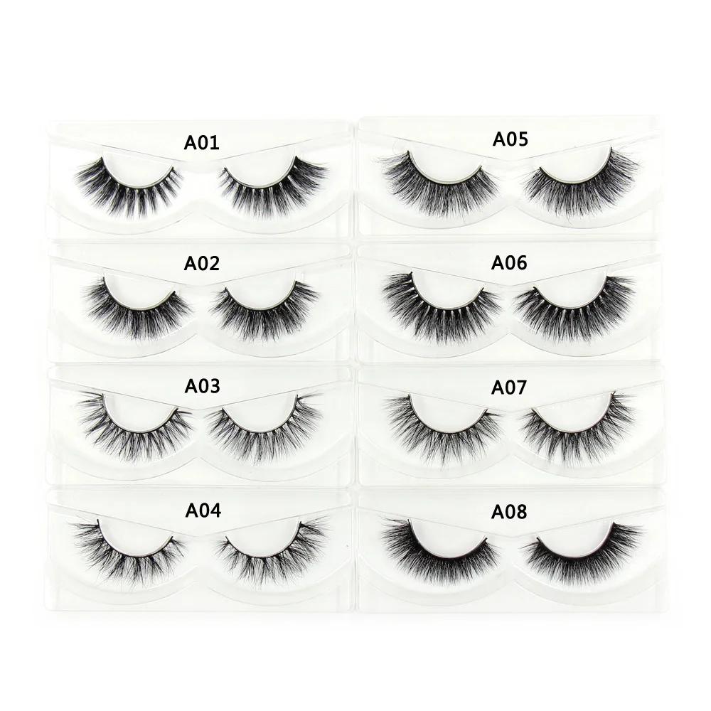 Faux cils de vison 3D avec escalade, faits à la main, bande complète, maquillage, moelleux, sans boî