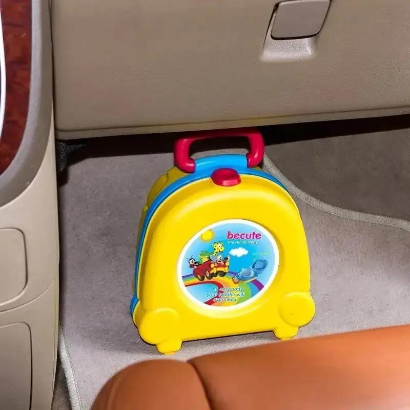 Siège de pot de voyage pliable pour enfants, toilettes d'entraînement portables avec motif de dessin