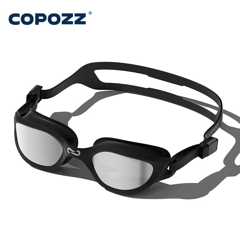 Copozz – lunettes de natation en Silicone, étanches, Anti-brouillard, miroir, réglables, équipement