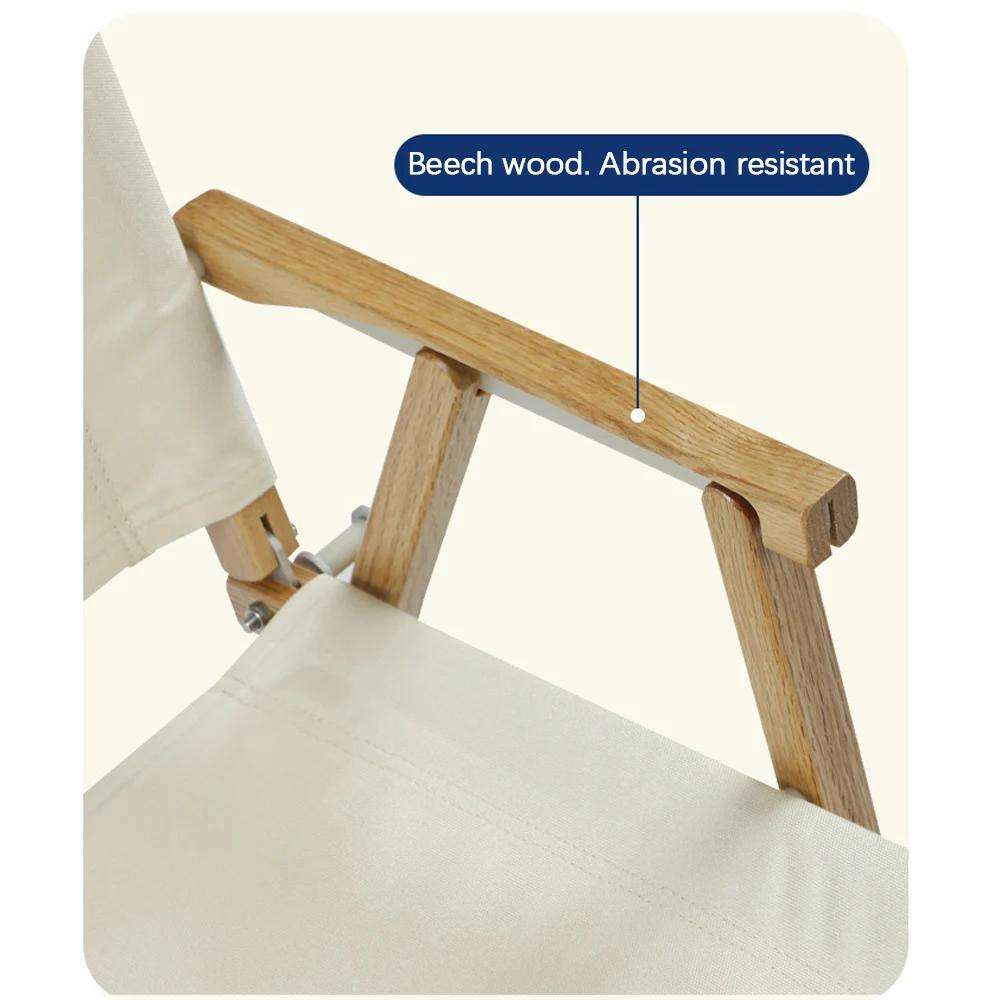 Chaise pliante en bois massif Kermit, tabouret de pêche portable, chaise de camping, chaise de plage