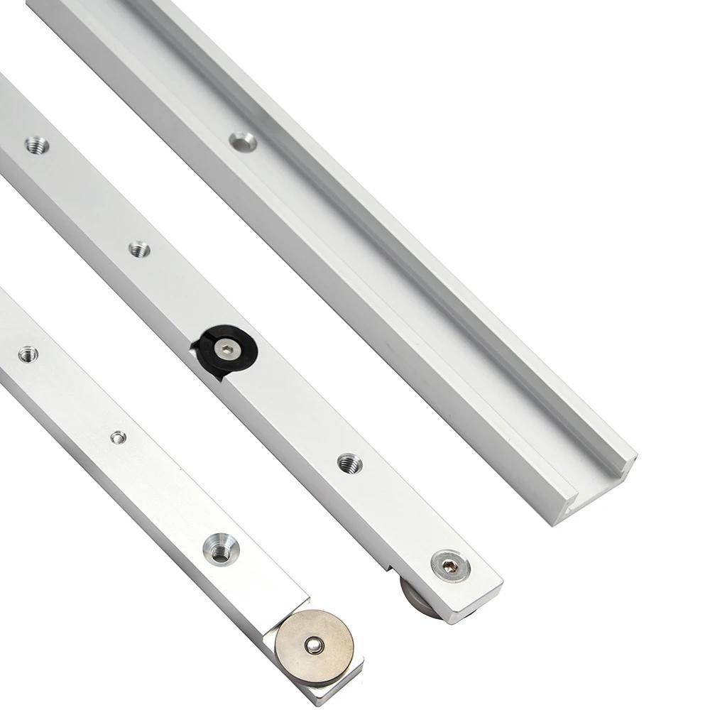 Pistes en T en alliage d'aluminium, fente de piste d'onglet et barre d'onglet, scie de Table couliss
