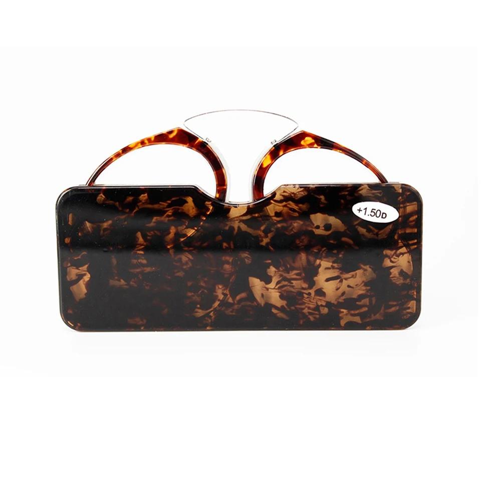 NONOR TR Clip nez pont Mini lunettes de lecture 1.0 à 3.5 lunettes presbytes portables avec étui