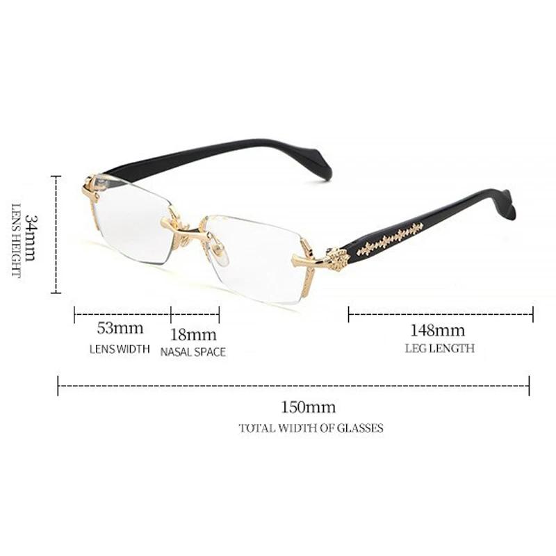2024 rétro sans cadre Ultra léger femmes hommes lunettes de lecture bloquant la lumière bleue ordina