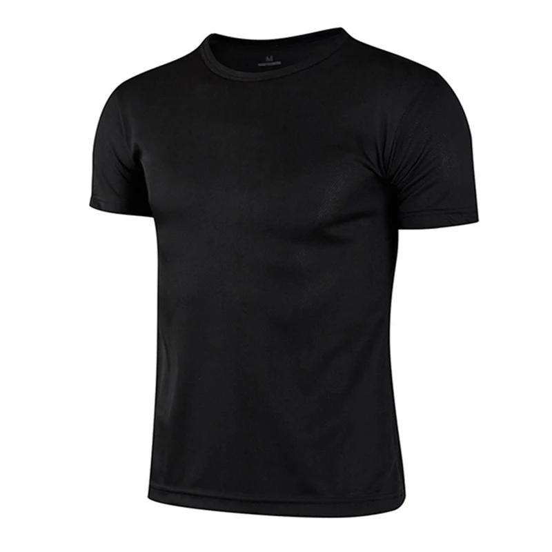 Hommes femmes séchage rapide à manches courtes Sport T-Shirt maillots de gymnastique Fitness chemise