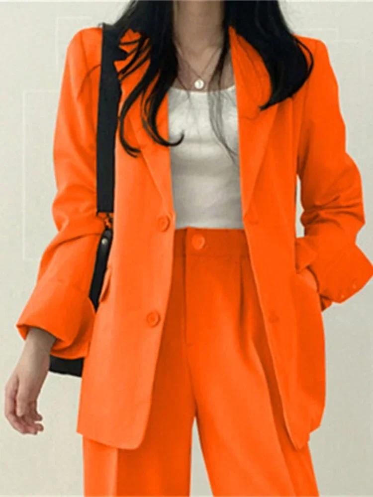 Nouveauté Printemps-Automne : Ensembles 2 Pièces Femme Style Coréen – Pantalon et Veste Élégante pou
