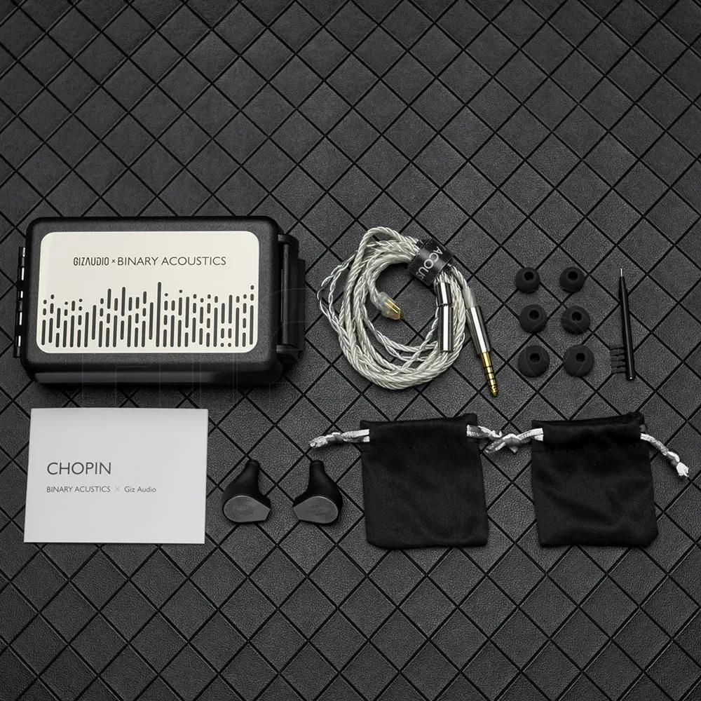 HiFiGo binaire × Gizaudio Chopin écouteur 1DD + 3BA moniteurs intra-auriculaires hybrides HiFi Audio
