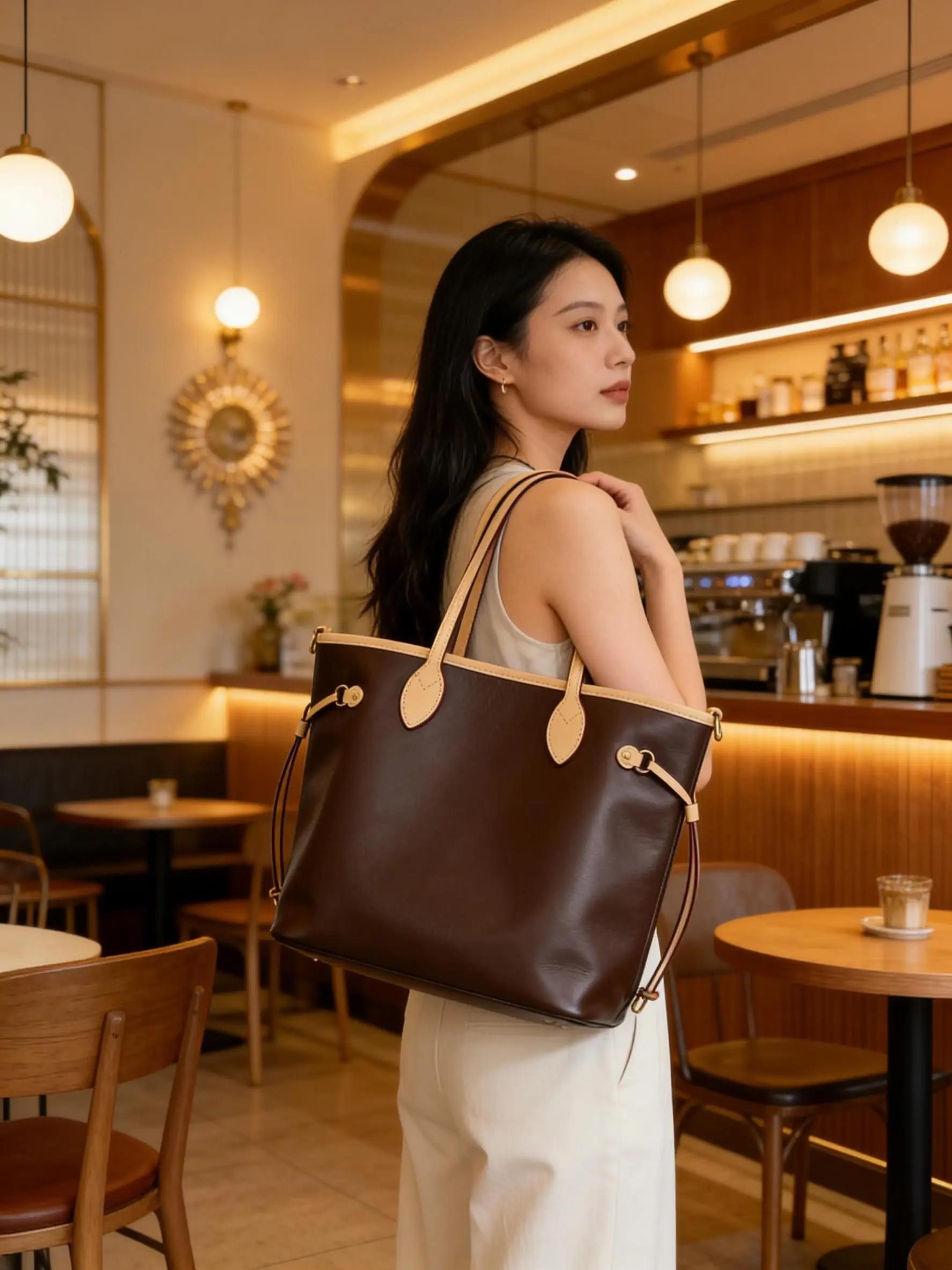 Sac à main en cuir haut de gamme, sac fourre-tout de bureau pour femme, sac de créateur de luxe