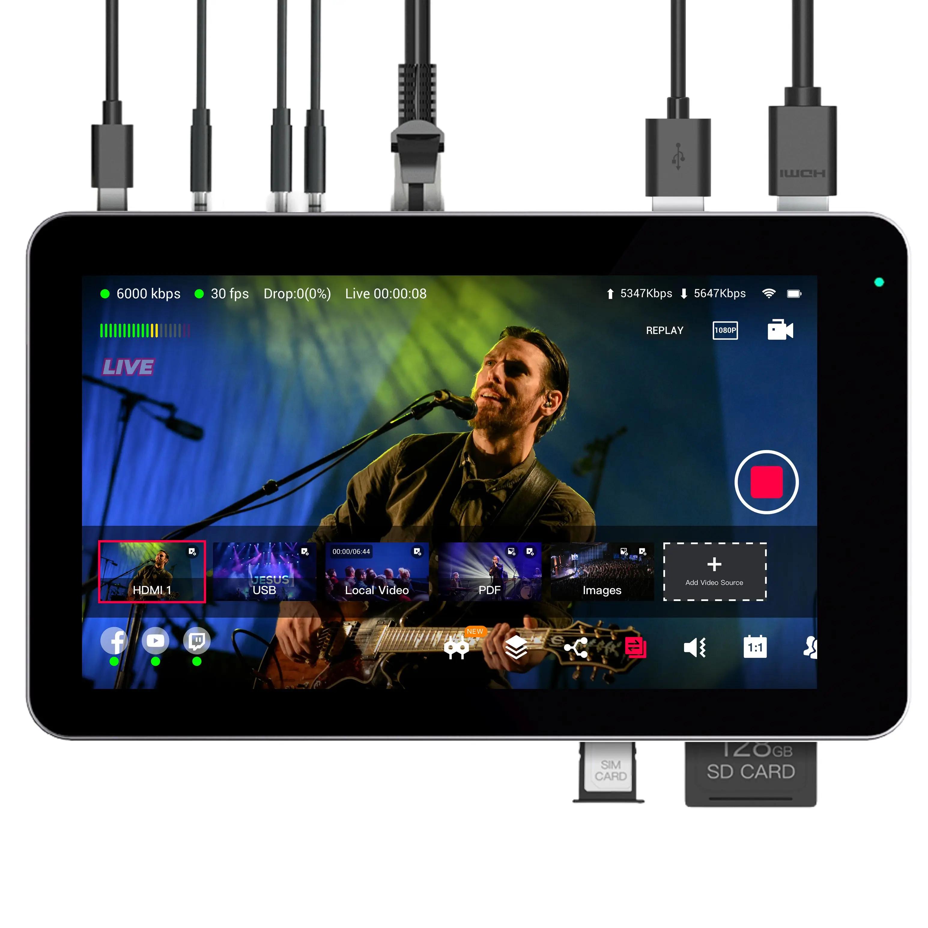 Yolovev-Mini moniteur intelligent tout-en-un, ultra-portable, diffusion en direct, impression et mon