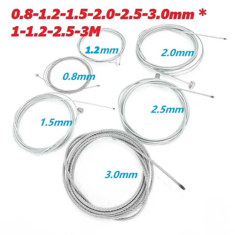 1-2-2.5-3-4-5 mètres câble de frein type T vtt VTT câble de frein de vélo électrique 1.5mm 2mm 2.5mm