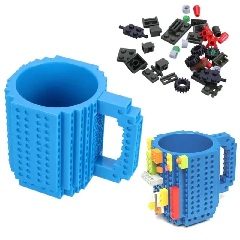 Tasse à lait créative de 350ml, tasses à café créatives en brique intégrée, support d'eau potable, b