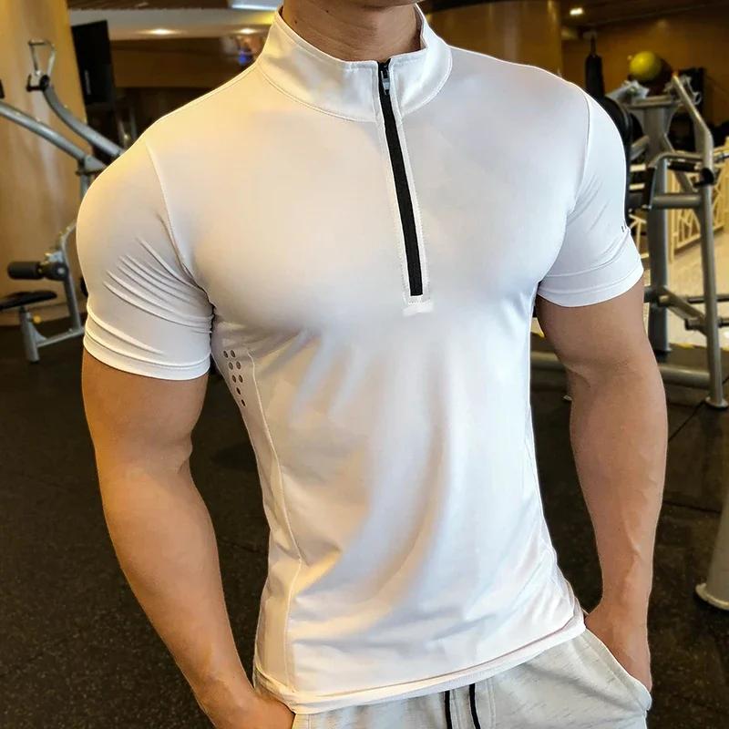 T-shirt de basket-ball demi-fermeture éclair pour homme, chemise astronomique, maillot de course en