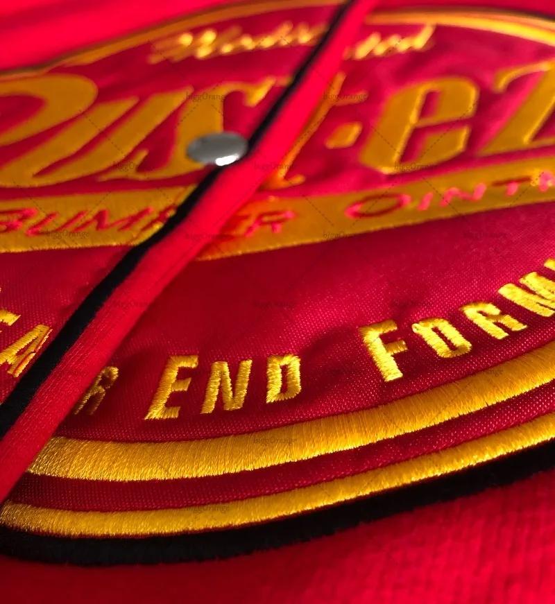 Nouvelle mode américaine lettre broderie surdimensionné rouge épissé Veste hommes Harajuku Y2K d