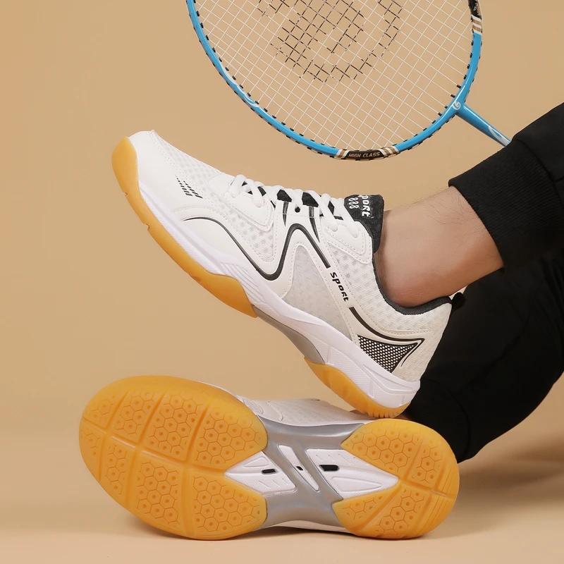 Chaussures de badminton pour hommes et femmes, antidérapantes, résistantes à l'usure, absorbant les