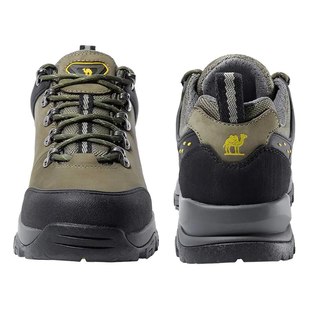 GOLDEN CAMEL – chaussures de randonnée imperméables pour hommes, bottes basses d'extérieur en cuir,