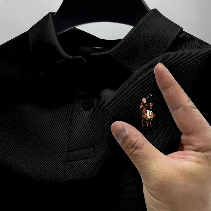 Polo décontracté pour hommes, streetwear d'été, manches courtes, hauts décontractés pour affaires, v