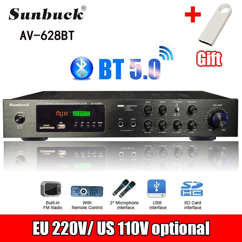 Amplificateur de puissance Bluetooth 110/220V 2000W, caissons de basses Audio, son Surround stéréo H
