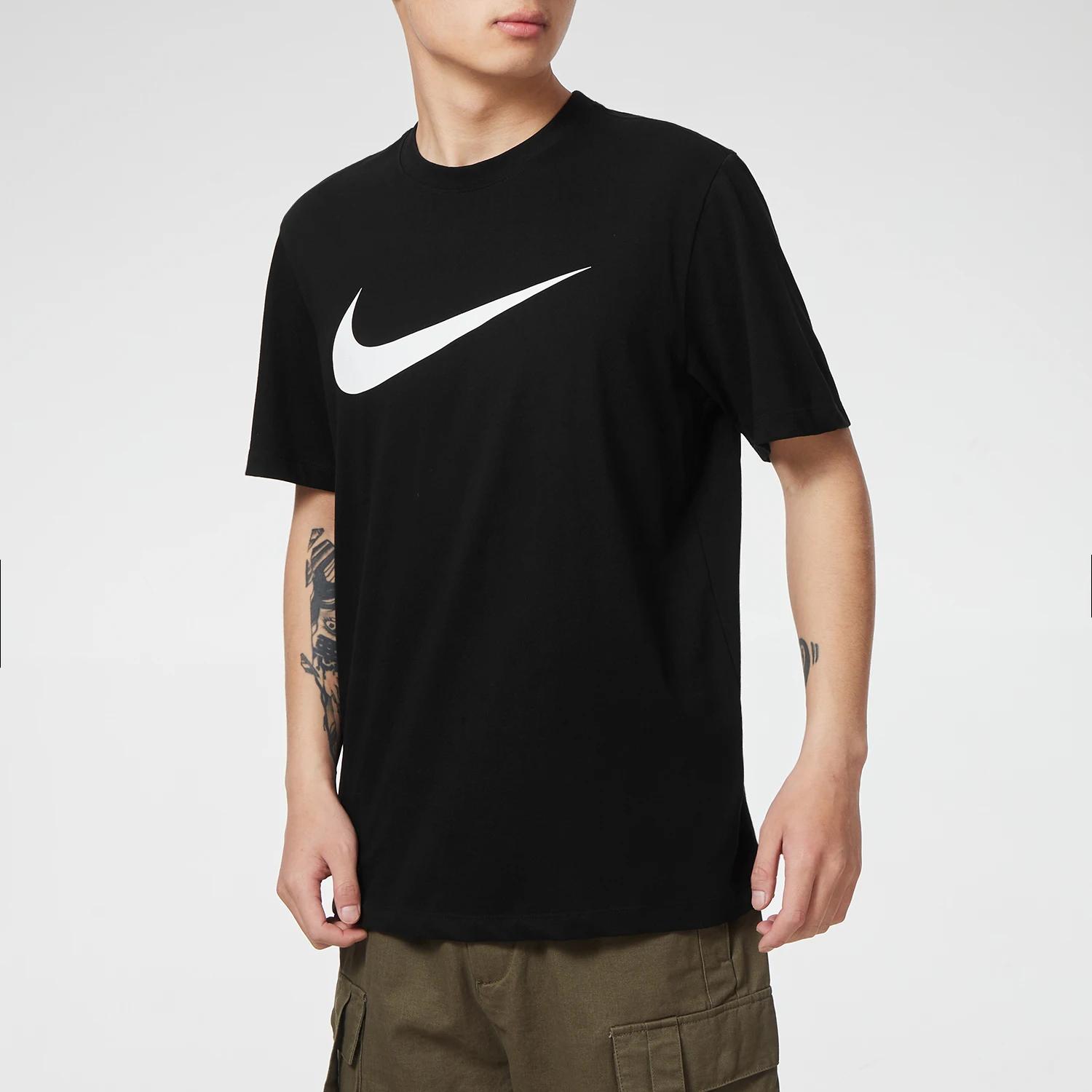 Hauts à manches courtes Nike pour hommes pour l'entraînement physique, vêtements de sport respirants