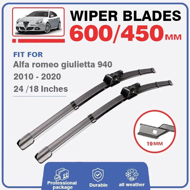 Jeu de balais d'essuie-glace avant et arrière, pour Alfa Romeo giliketta 940 2010 – 2020 pare-brise