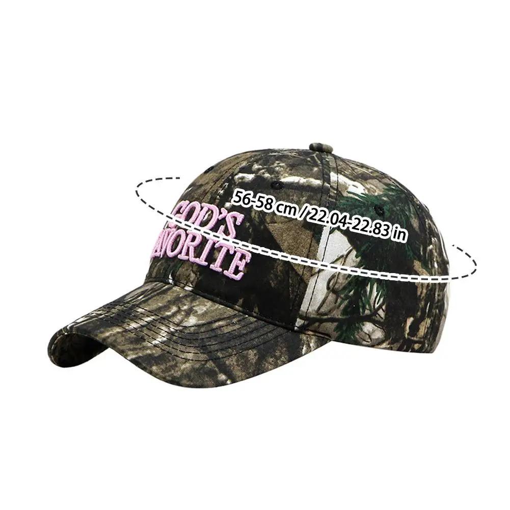 Casquette de Baseball rétro avec lettres brodées, Camouflage, tactique de Jungle, grande circonféren