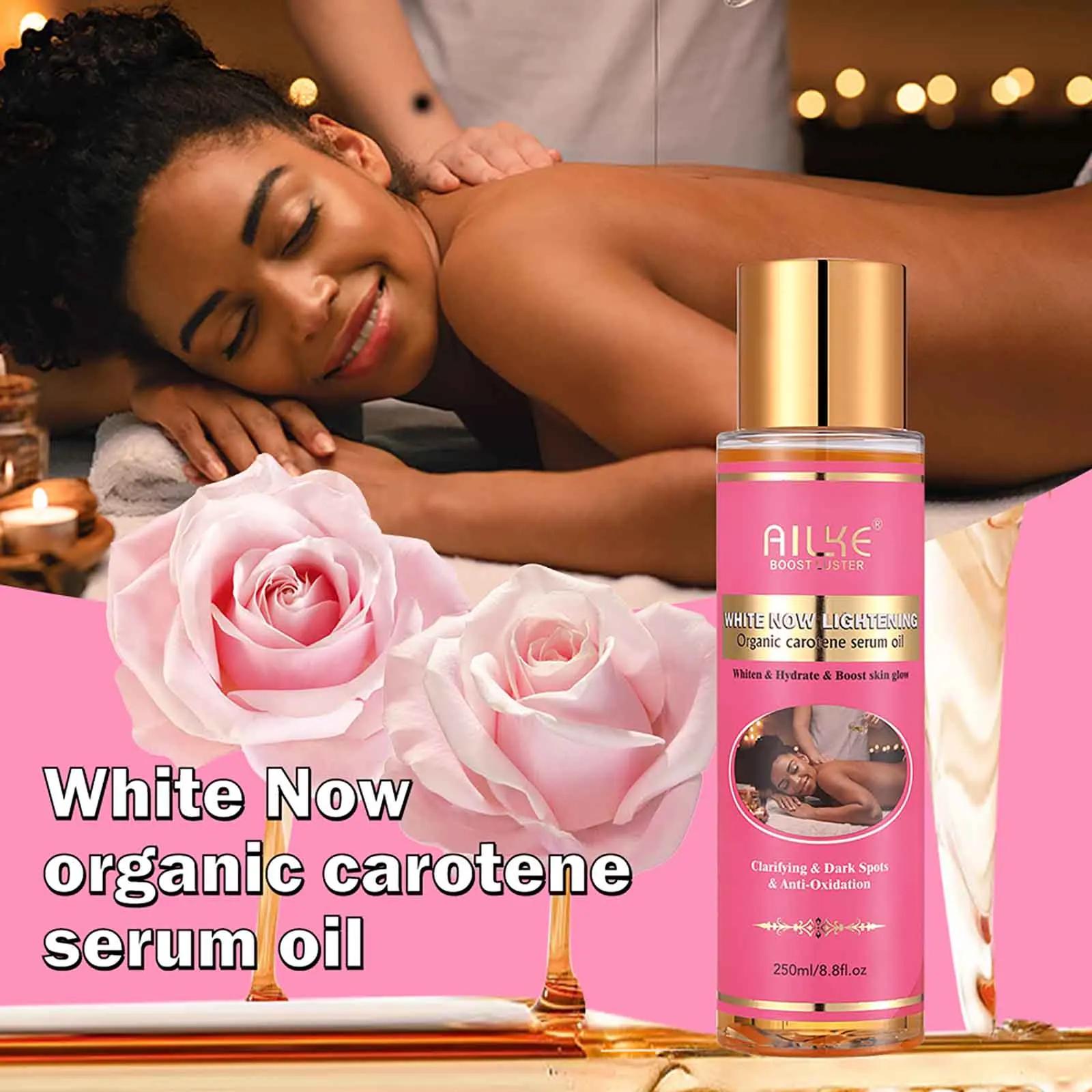 AILKE Sérum de carotène biologique huile corporelle éclaircissante, peau lisse, hydratant, avec vita