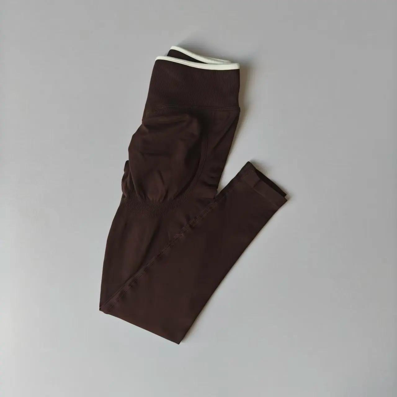 Pantalons de Yoga taille haute sans couture pour femmes, Leggings de contrôle du ventre, extensibles